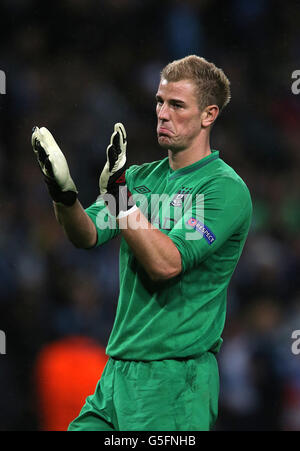 Fußball - UEFA Champions League - Gruppe D - Manchester City / Borussia Dortmund - Etihad Stadium. Joe Hart, Manchester City Stockfoto