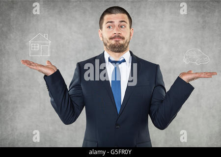 Was soll man wählen Stockfoto