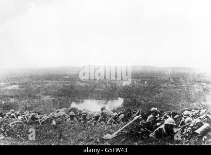 Erster Weltkrieg - französische Armee - Gräben Stockfoto