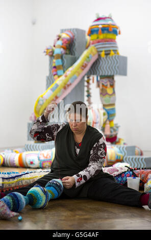 Joana Vasconcelos bei Haunch of Venison Galerie Stockfoto