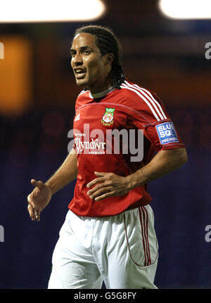 Fußball - Blue Square Premier League - Stockport County / Wrexham - Edgely Park. Chris Westwood von Wrexham Stockfoto