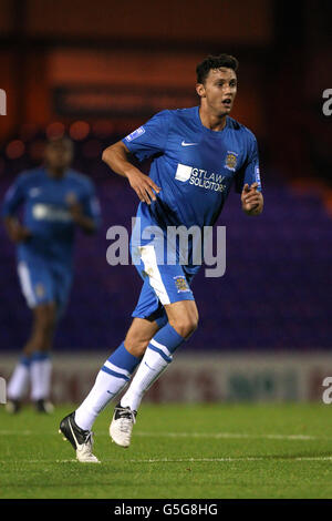 Fußball - Blue Square Premier League - Stockport County / Wrexham - Edgely Park. Matt Mainwaring von Stockport County Stockfoto