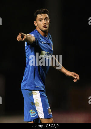 Fußball - Blue Square Premier League - Stockport County / Wrexham - Edgely Park. Matt Mainwaring von Stockport County Stockfoto