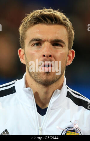 Fußball - Weltmeisterschaft 2014 Qualifikation - Gruppe A - Wales / Schottland - Cardiff City Stadium. James Morrison, Schottland Stockfoto