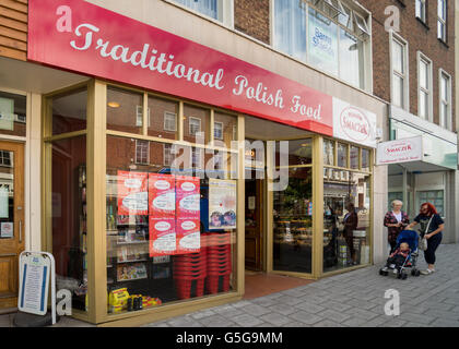 Traditionelle polnische Küche laden in Southampton UK Stockfoto