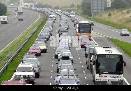 Bank Holiday Reisen / M5 Stockfoto