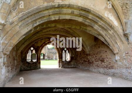 Kapitelsaal Cleeve Abtei Cistersian Moastery Washford Watchet Somerset England Stockfoto