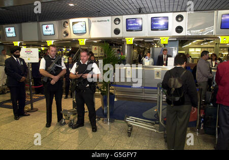 3 Minuten Stille Heathrow Flughafen Stockfoto