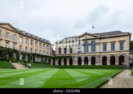 Oxford, UK - 14. August 2015: Ehrengerichtshof von Worcester College in Oxford. Worcester College ist eines der konstituierenden Hochschule Stockfoto