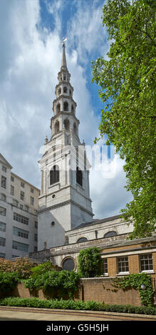 St Bride Fleet Street, Church, London. Außen Stockfoto