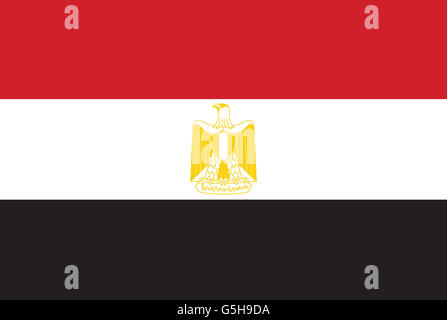 Nationalflagge von Ägypten. Stockfoto