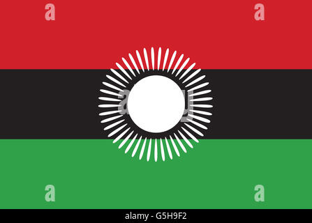 Nationalflagge von Malawi. Stockfoto