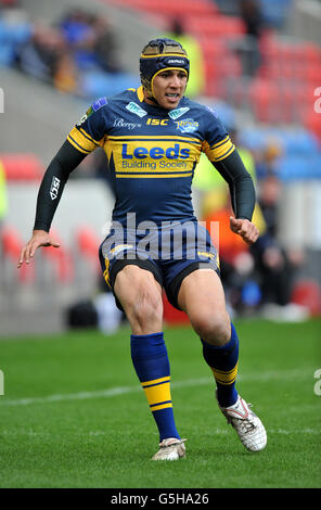 Rugby League - Carnegie Challenge Cup - Fünfte Runde - Salford Reds gegen Leeds Rhinos - The Willows. Ben Jones Bishop Von Leeds Rhinos Stockfoto