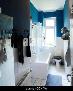 kleines Bad mit Dusche WC und Waschbecken Stockfoto, Bild: 22218078 - Alamy