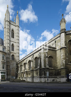 St Mary Aldermary, Kirche in der City of London, außen Stockfoto