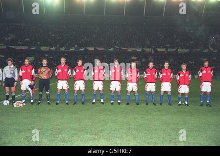 Tschechische Republik / Luxemburg. Euro 96 Qualifizierer Fußball Stockfoto