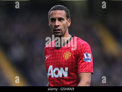 Fußball - Barclays Premier League - Chelsea / Manchester United - Stamford Bridge. Rio Ferdinand, Manchester United Stockfoto