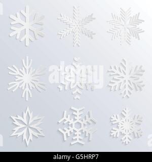 Vektor-Schneeflocke-icons Stock Vektor