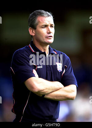 Ipswich's George Burley während des Barclaycard FA Premiership Clash zwischen Leicester City und Ipswich Town in der Filbert Street..FOTO RUI VIEIRA... Stockfoto