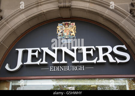 Jenners Kaufhaus Zeichen; Edinburgh; Schottland; Europa Stockfoto