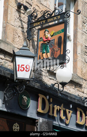 Schmutzige Dick's Pub Schild. Rose Street; Edinburgh; Schottland Stockfoto