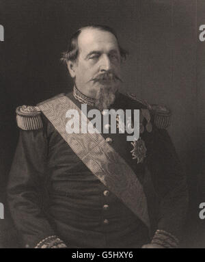 FRANCO-PREUSSISCHER Krieg: Napoleon III. Frankreich, antique print 1875 Stockfoto