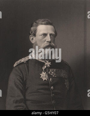 FRANCO-PREUSSISCHER Krieg: Kronprinz von Preußen. Lizenzgebühren, antiken Druck 1875 Stockfoto