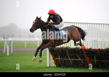 Pferderennen Sie - William Hill springen Sonntag - Kempton Rennbahn Stockfoto