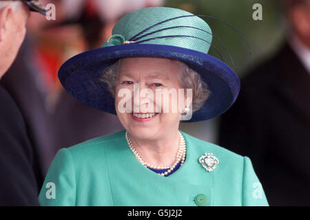 König Abdullah II. besucht / Königin Elizabeth II. Stockfoto