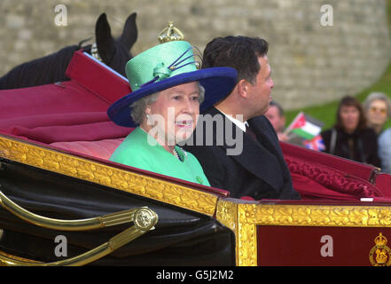 König & Königin von Jordanien besuchen Sie Windsor Stockfoto