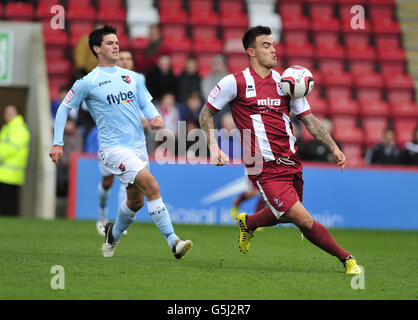 Fußball - Npower Football League Two - Cheltenham Town V Exeter City - Whaddon Road Stockfoto