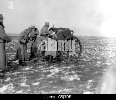 Erster Weltkrieg - rumänische Armee - Artillerie Stockfoto