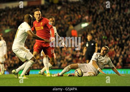 Fußball - Capital One Cup - 4. Runde - Liverpool gegen Swansea City - Anfield Road Stockfoto