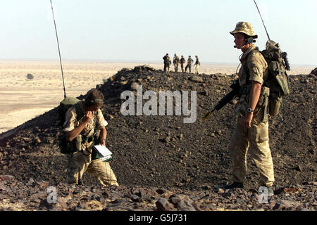 Britische Truppen Übungen Oman Stockfoto