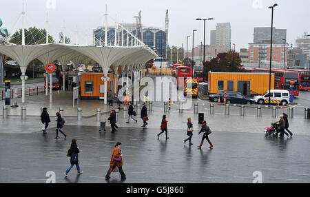 Bus-Lager Stockfoto