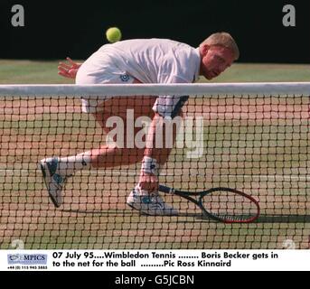 07. Juli 95. Wimbledon Tennis..... Boris Becker trifft heute in