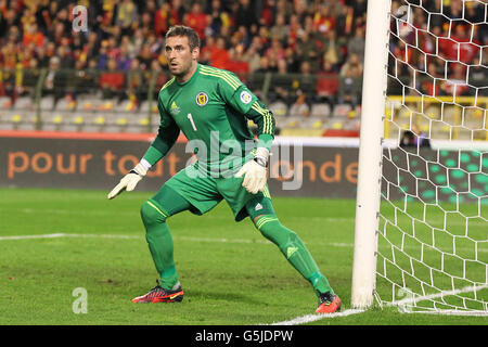 Fußball - FIFA Fußball-Weltmeisterschaft 2014 - Qualifikation - Gruppe A - Belgien - Schottland - King Baudouin Stadium. Allan McGregor, Torhüter in Schottland Stockfoto