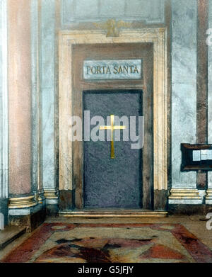 Sterben Sie Heilige Pforte der Papstbasilika Santa Maria Maggiore in Rom, Italien 1920er Jahre. Die Heilige Pforte an Basilica di Santa Maria Maggiore in Rom der 1920er Jahre. Stockfoto