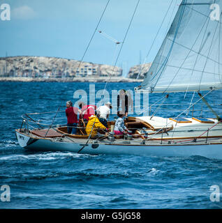 Les Voiles du Vieux-Port Stockfoto