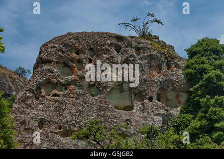 Sedimentgestein in der Giants Castle KwaZulu-Natal Natur reserve, Drakensberge Südafrika Stockfoto