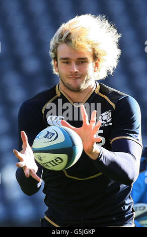 Rugby-Union - EMV-Prüfung - Schottland V Neuseeland - Schottland Kapitän Run - Murrayfield Stockfoto