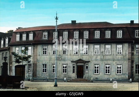 Das Goethe-Nationalmuseum in Weimar, Thüringen, 1920er Jahre. Goethe Nationalmuseum in Weimar, Thüringen, 1920er Jahre. Stockfoto