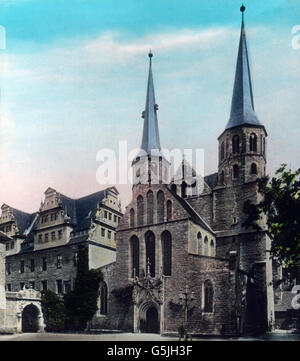 Der Dom St. Johannes der Täufer Und Laurentius in Merseburg, Thüringen, 1920er Jahre. Der Merseburger Dom St. Johannes der Täufer und St. Lawrence, Thüringen der 1920er Jahre. Stockfoto