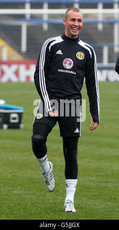 Fußball - internationale Freundschaftsspiele - Luxemburg V Schottland - Schottland Training - Cappielow Park Stockfoto