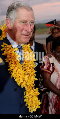 Königliche Tour von Papua-Neu-Guinea - Tag eins Stockfoto