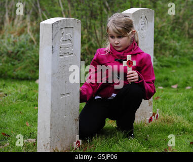 Schulen besuchen Sie York Friedhof Stockfoto