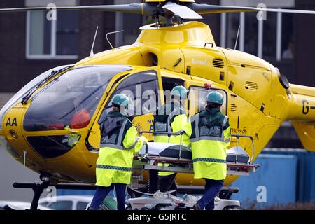 Luft-Krankenwagen-Lager Stockfoto