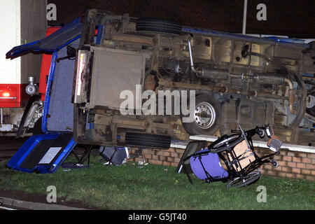 Ulster Verkehrsunfall Stockfoto