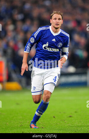 Fußball - UEFA Champions League - Gruppe B - Schalke 04 V Arsenal - Veltins Arena. Benedikt Howedes, Schalke 04 Stockfoto