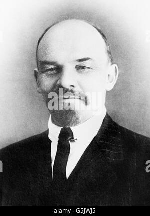 Vladimir Lenin (Vladimir Ilyich Ulyanov: 1870-1924), Vorsitzender des Rates der Volkskommissare der russischen SFSR und anschließend Premier der Sowjetunion. Undatiertes Foto von Bain News Service. Stockfoto